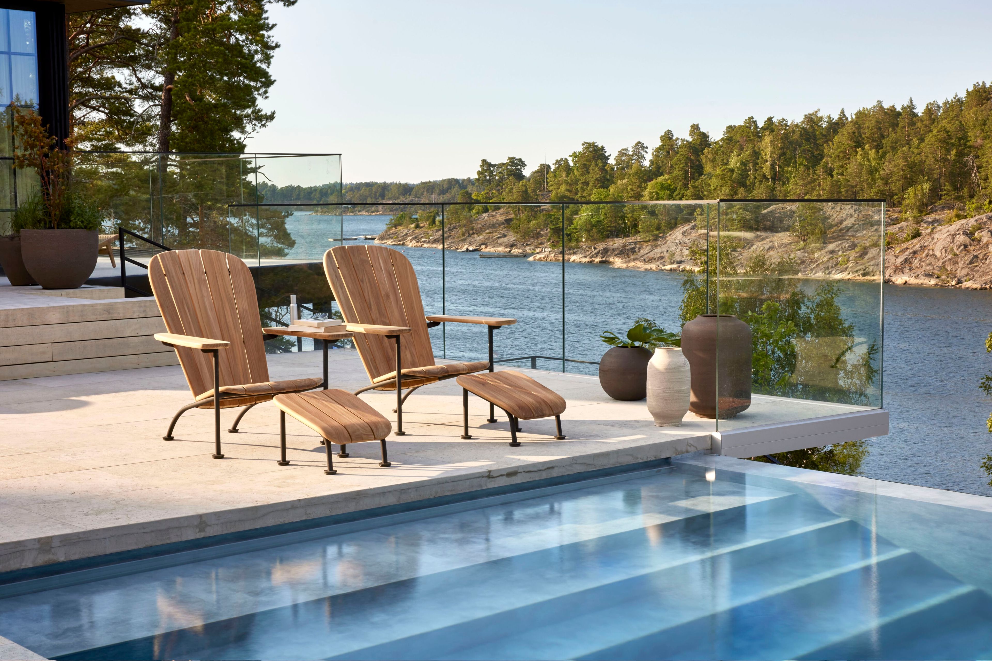 Стул для отдыха из тикового дерева с подлокотниками Skargaarden Böste ARCH-00142283 - Вид №4