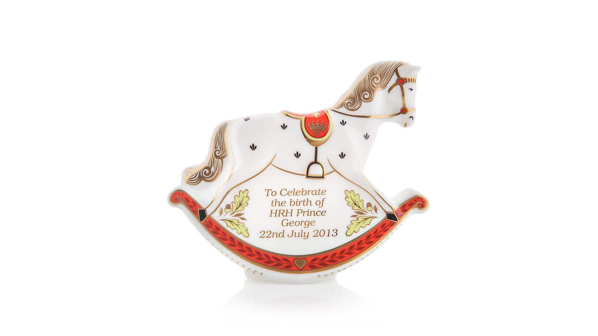 10581050 Royal Crown Derby Фигурка Royal Crown Derby "Лошадка-качалка" 10см (лим. вып. 750) Фарфор костяной  - Вид №1
