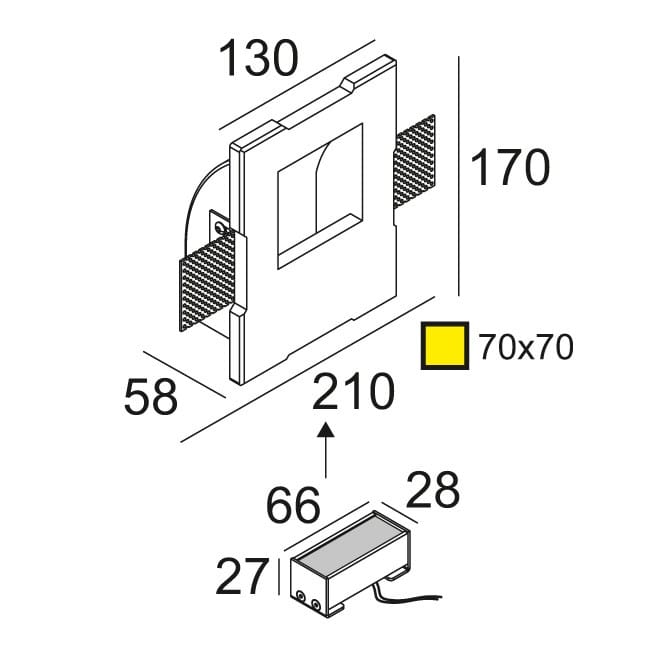 Утопленный светодиодный настенный светильник Deltalight Gyn ARCH-00089122 - Вид №6