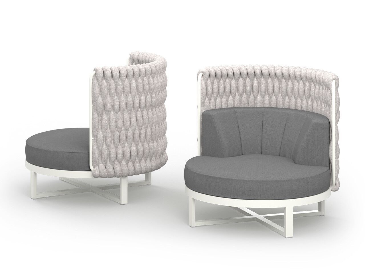 Тканевое садовое кресло с подлокотниками и высокой спинкой MAMAGREEN Munia ARCH-00149925