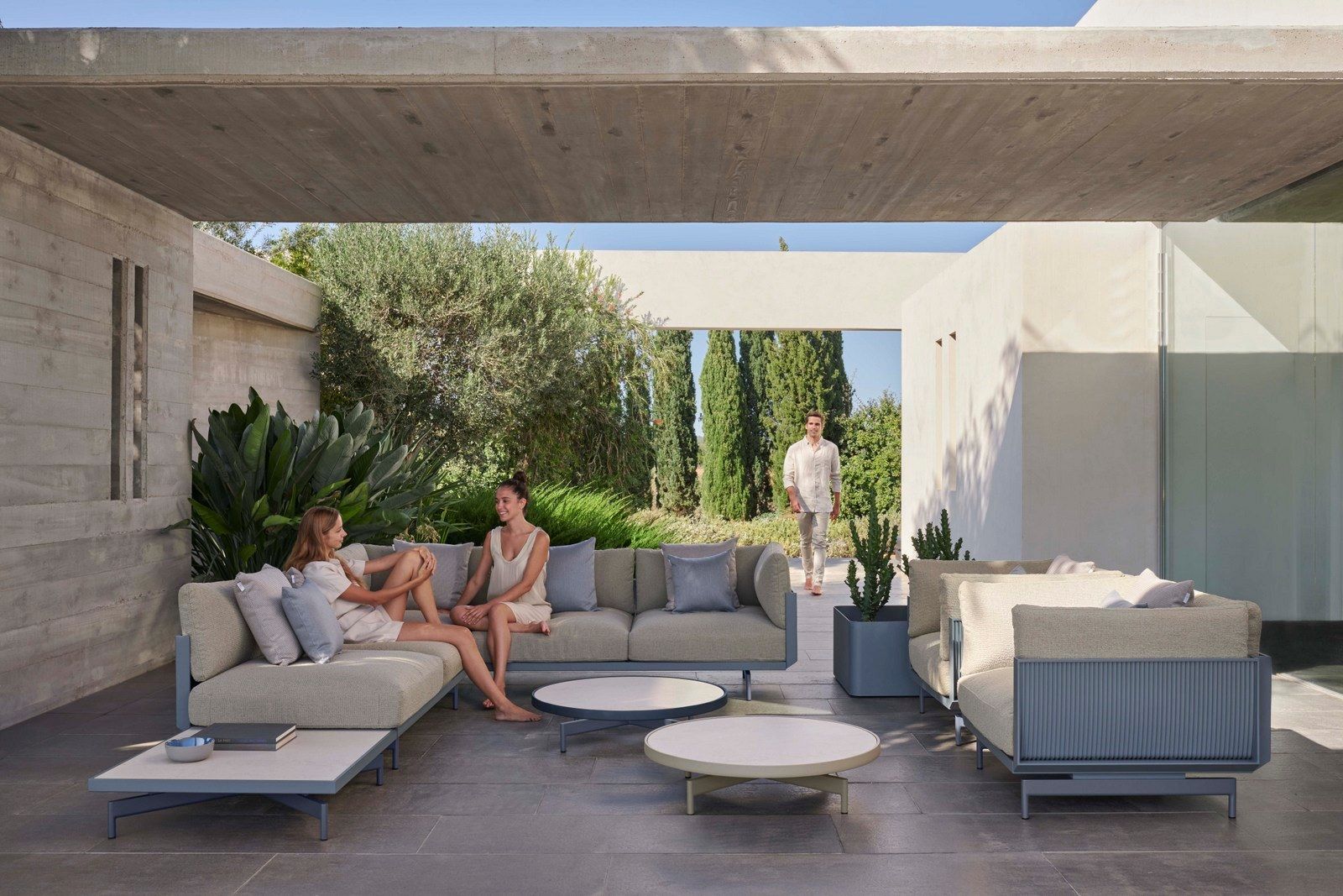 Садовый стул из ткани и алюминия с термокрытием GANDIABLASCO Onde ARCH-00136154 - Вид №33