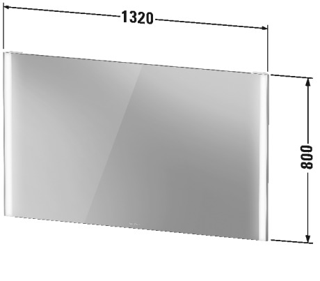 XV70350B1B1 Зеркало с подсветкой, версия "Sensor" Серии/XViu #XV7035 1320 x 40 мм Champagne Matt Duravit - Вид №1