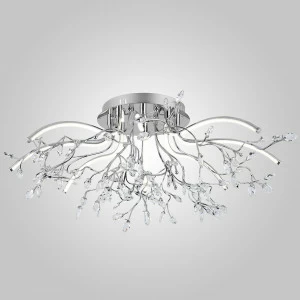 Потолочный светодиодный светильник Eurosvet 90036/8 хром EUROSVET ФЛОРИСТИКА 202254 Хром