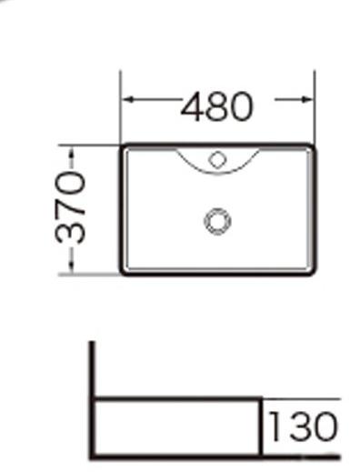 GR-3017 Накладная раковина на столешницу  прямоугольная Grossman  - Вид №2