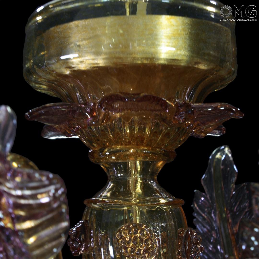 1319 ORIGINALMURANOGLASS Ceiling Lamp Ca Pesaro - Venetian - Murano Glass- 6 Lights 80 см  - Вид №1