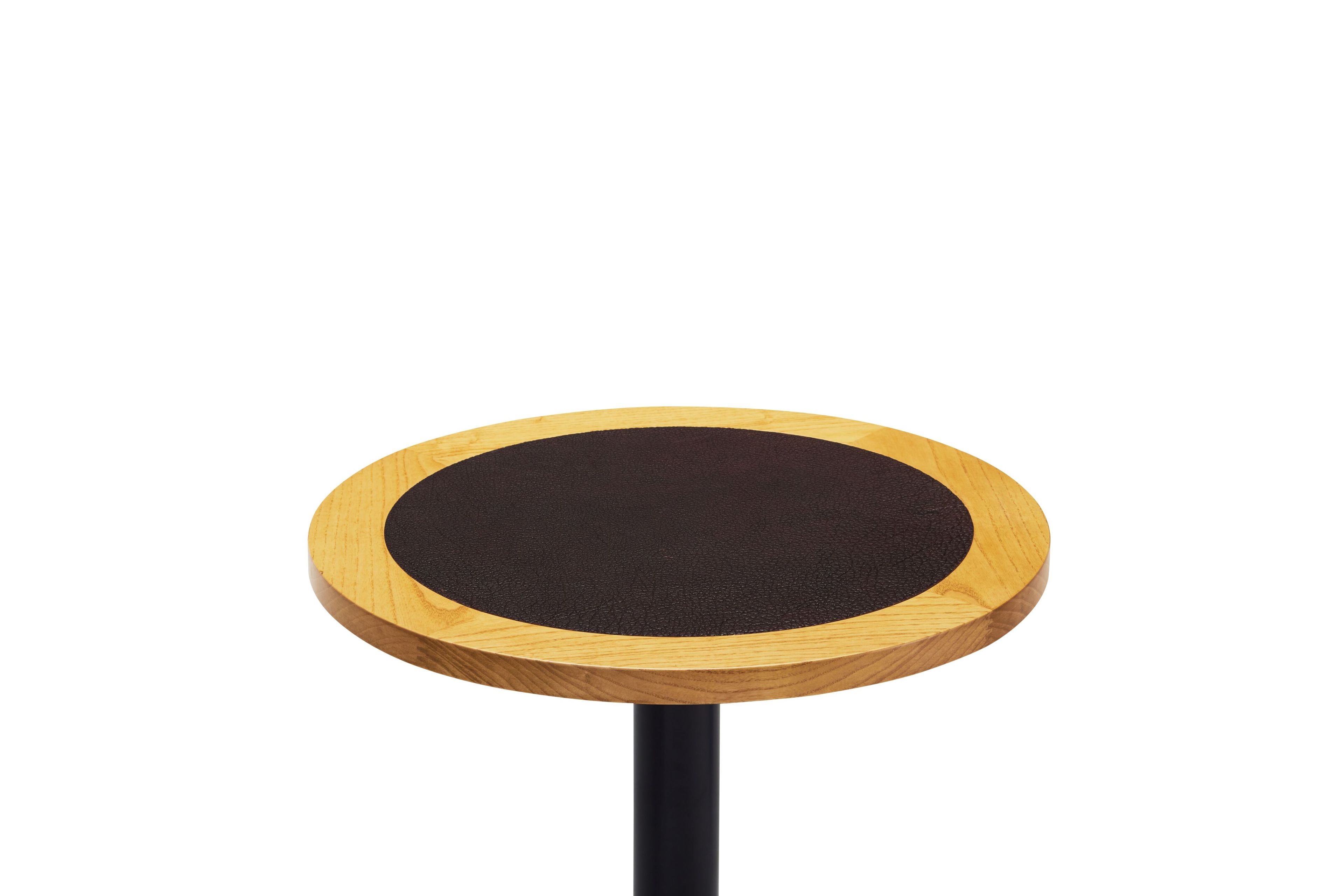 Квадратный стол из кожи и металла Papell Design гостиница ARCH-00008197 - Вид №2