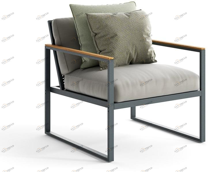 Atmosphera Садовое кресло с алюминиевыми и тканевыми подлокотниками Qubik Qu.pl