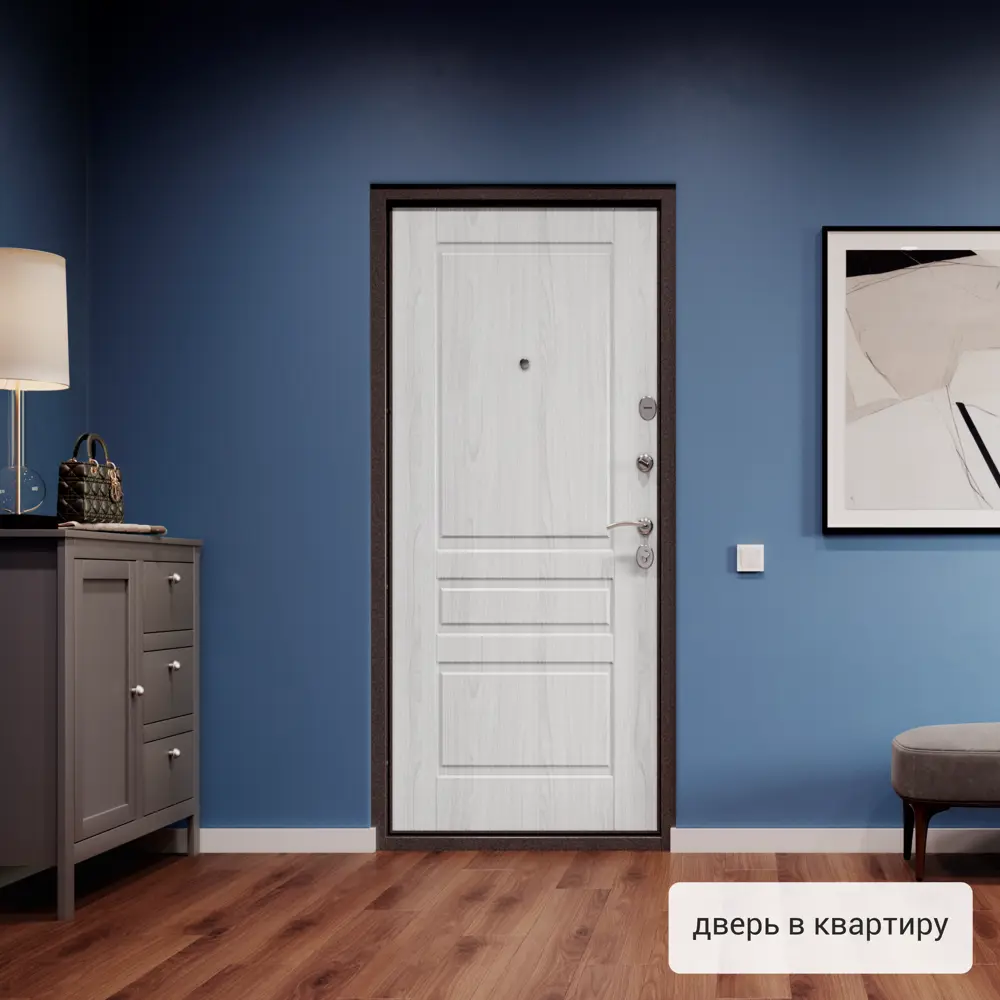 Дверь входная металлическая Страйд Летиция 860 мм левая цвет айс TOREX STLM-2131131 - Вид №17