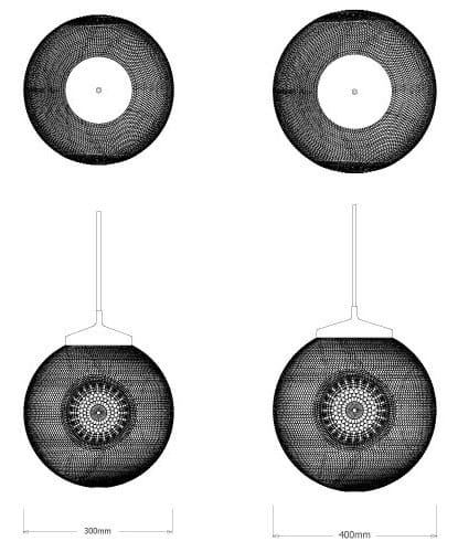 Открытый подвесной светильник ручной работы из полиэтилена TRIBÙ Monsieur Tricot ARCH-00088262 - Вид №2