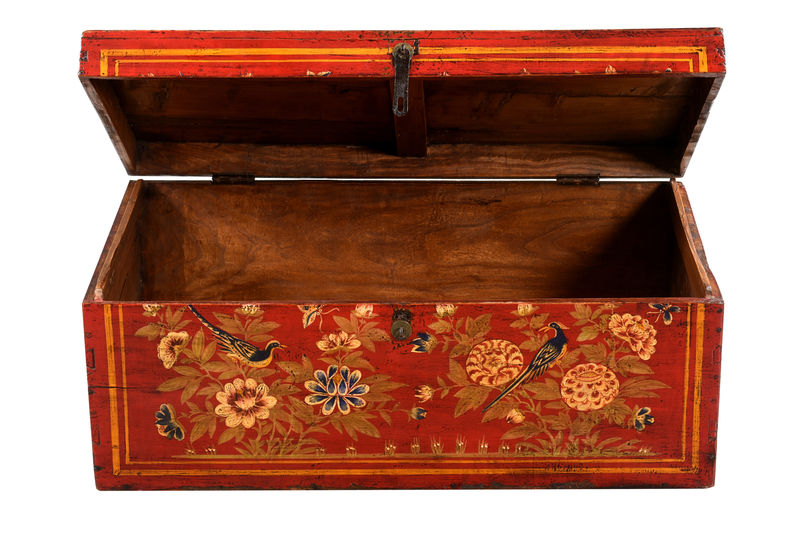 FUBR002 Красная лакированная китайская шкатулка ijlbrown  - Вид №1