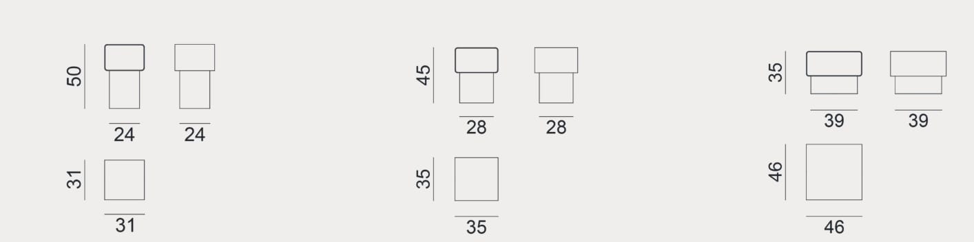 Алюминиевый журнальный столик для гостиной Gervasoni KIRA 43/44/46 ARCH-00043530 - Вид №6