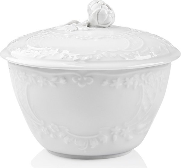 10528273 Meissen Сахарница 9см "Новый марсель, белый рельеф" Фарфор 