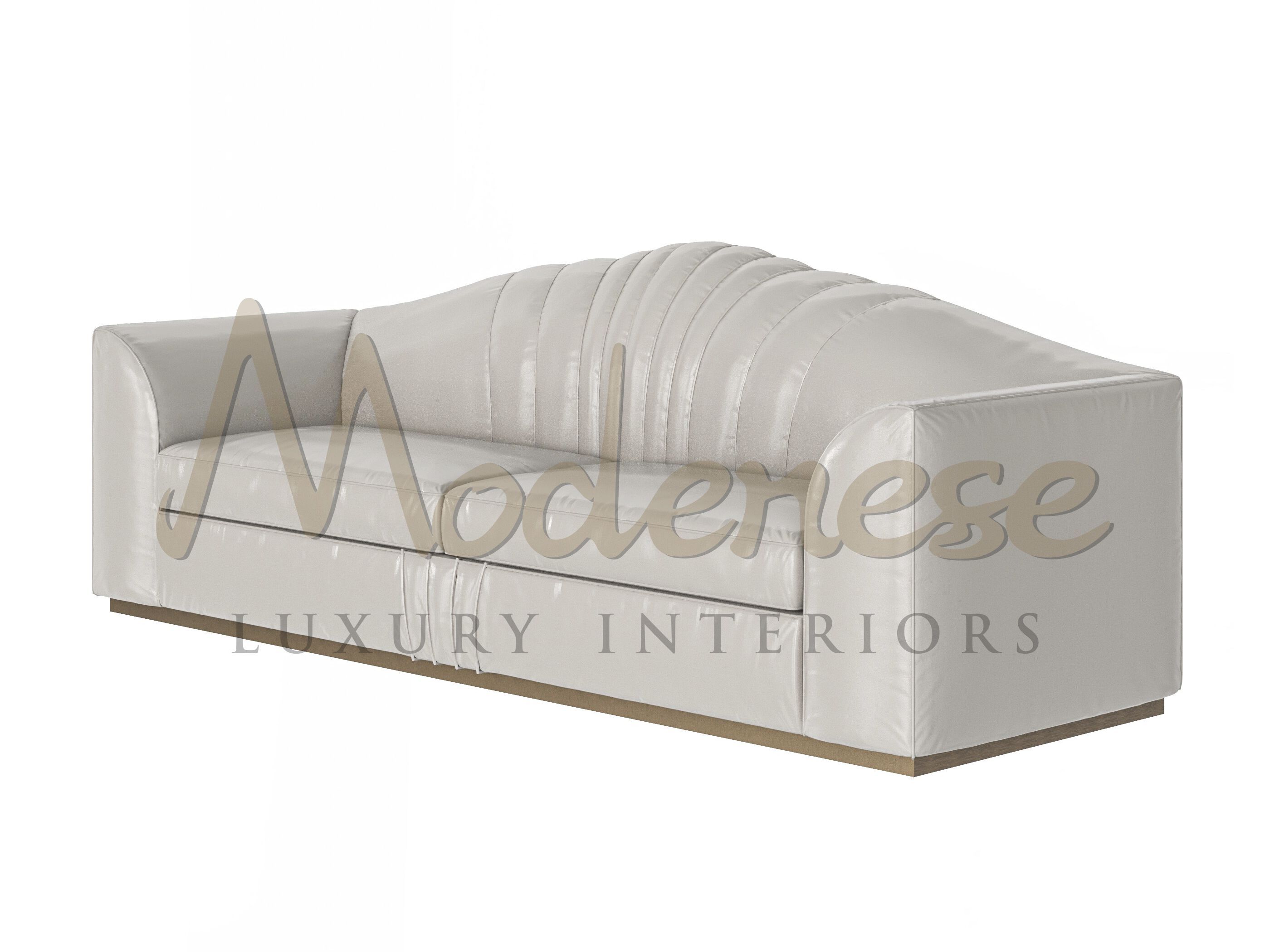 3-местный кожаный диван Modenese Luxury Interiors ECLIPSE MODERN ARCH-00022891 - Вид №1