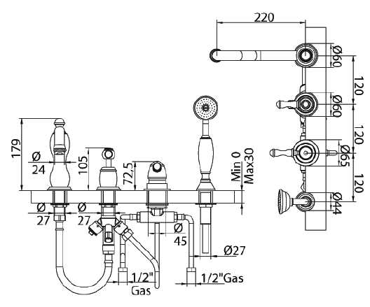 5166400JJ0G Смеситель Bandini Antico Santreyd - Вид №1