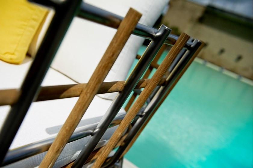 Unopiù Садовое кресло из нержавеющей стали и тика Tweed Twepol - Вид №5