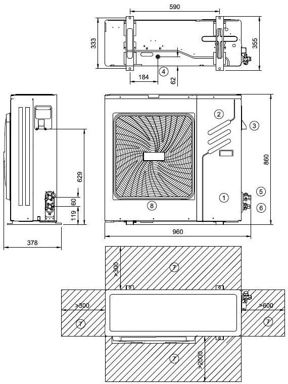 Rossato Group Инверторный тепловой насос с внутренним настенным блоком Air inverter sun-id-1495724 - Вид №3