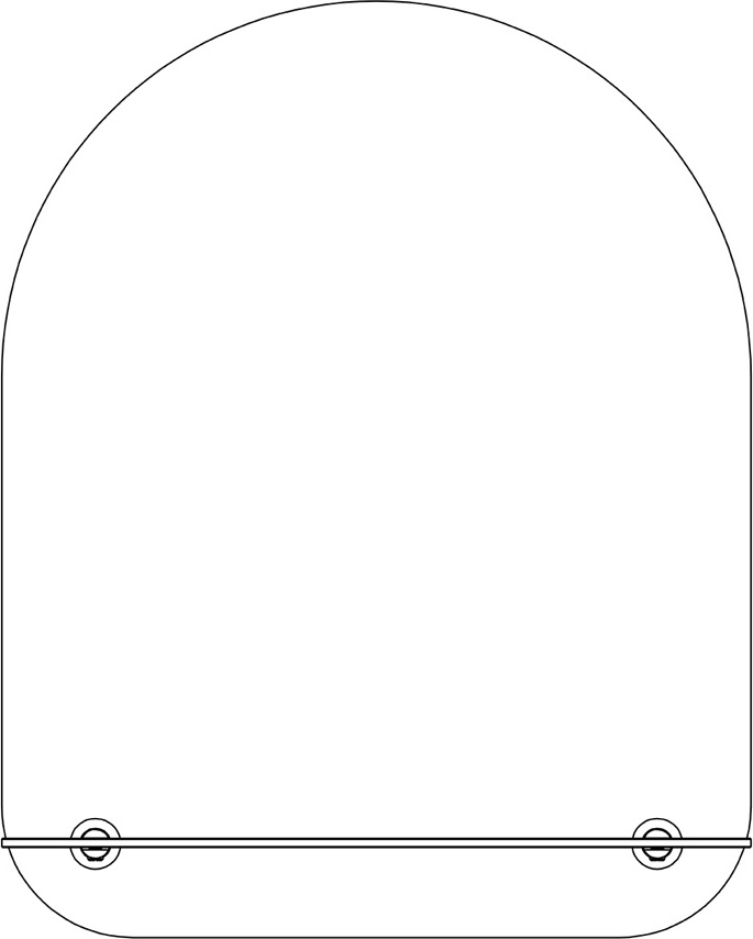 BY 0507 Зеркало с полочкой 40 cm EVOFORM Optima - Вид №1