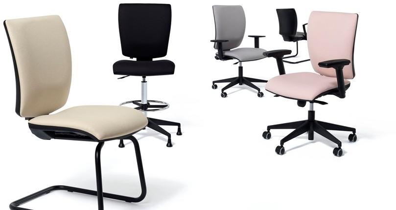 Diemme Офисный табурет с 5 спицами в ткани на колесиках Five sun-id-1364229 - Вид №2