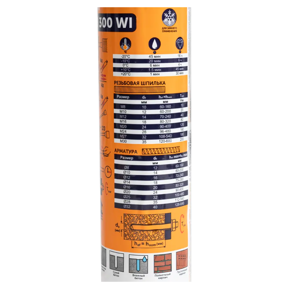 Анкер химический ITH 300 Winter 300 мл SORMAT STLM-2137230 - Вид №2