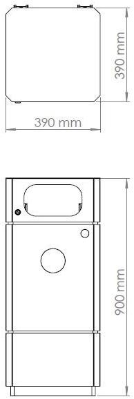 ENCHO ENCHEV - ETE Бетонный мусорный бак для раздельного сбора мусора  182r  - Вид №4