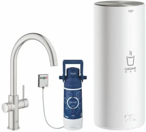 Комплект со смесителем для кухни GROHE Red Duo New, бойлер L-size, суперсталь (30079DC1)