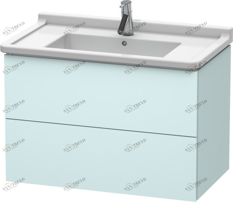 LC626500909 Тумбочка подвесная L-Cube #LC6265 820 x 469 мм Светло-голубой матовый декор Duravit