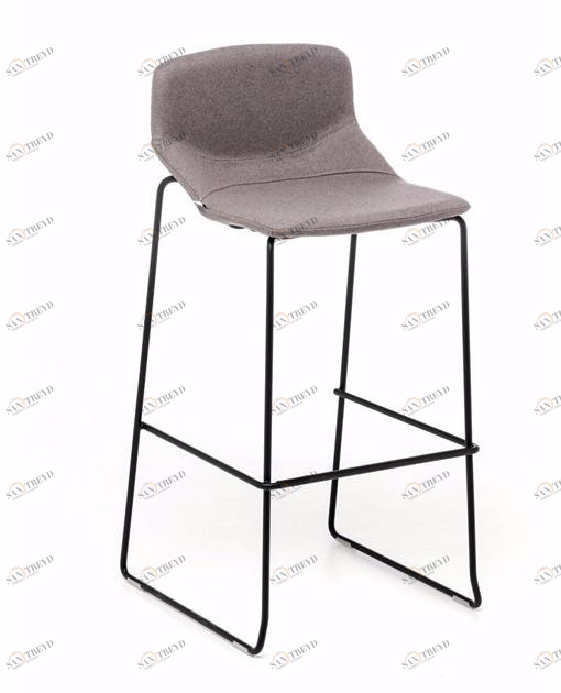 Inday Высокий табурет из саночной ткани со спинкой Formula 660-759