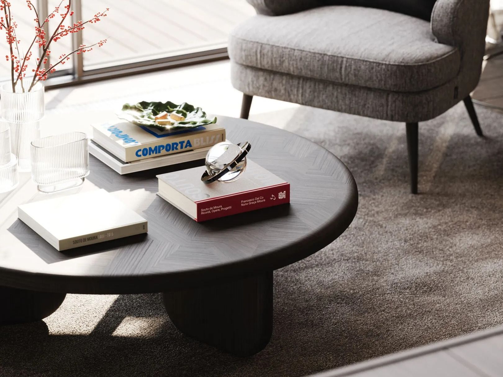 Круглый деревянный журнальный столик Laskasas Canvas ARCH-00151440 - Вид №2