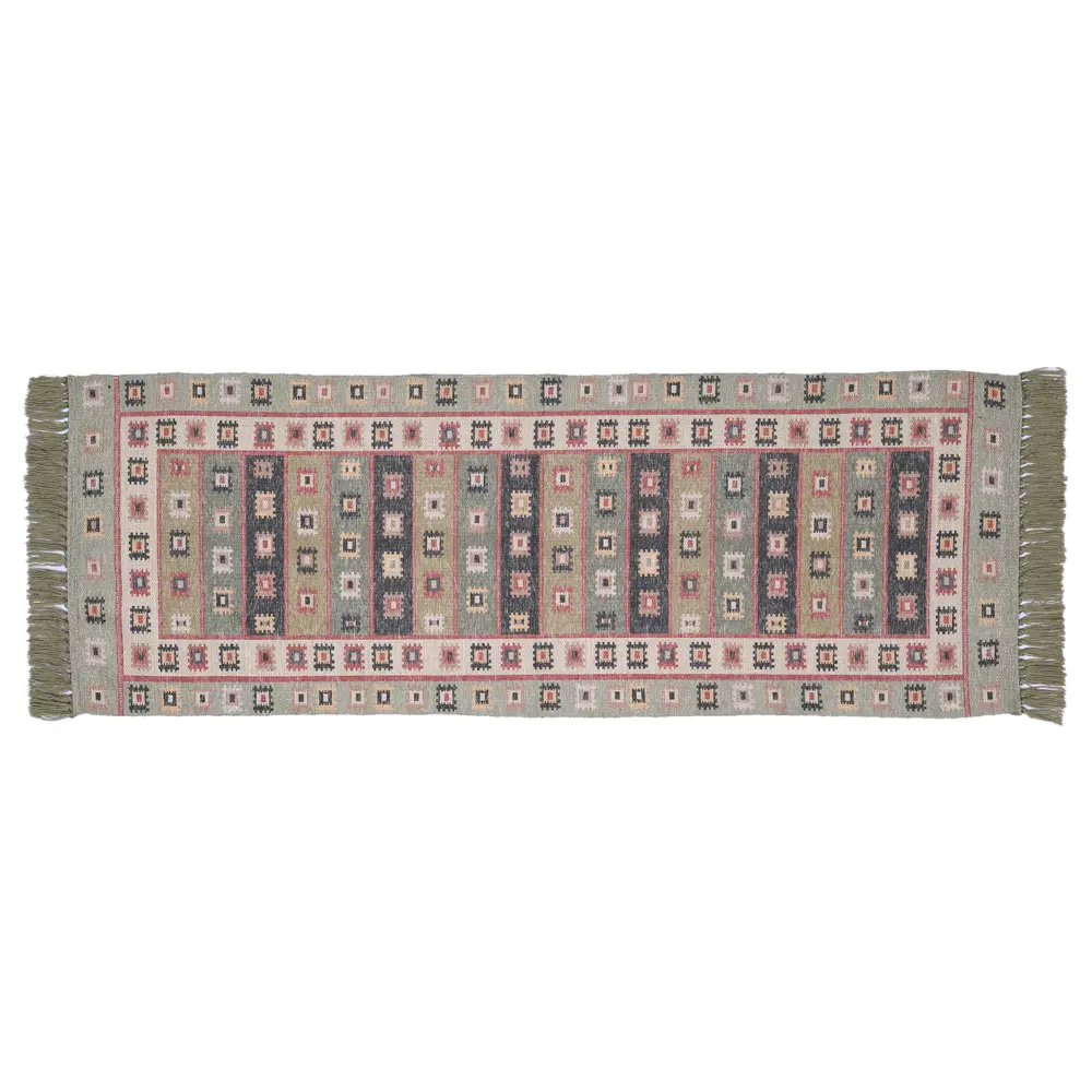 Коврик грязезащитный KREAFORTA Cauvery 60x180 см полиэстер цвет зеленый 89447074 STLM-2087769  - Вид №1