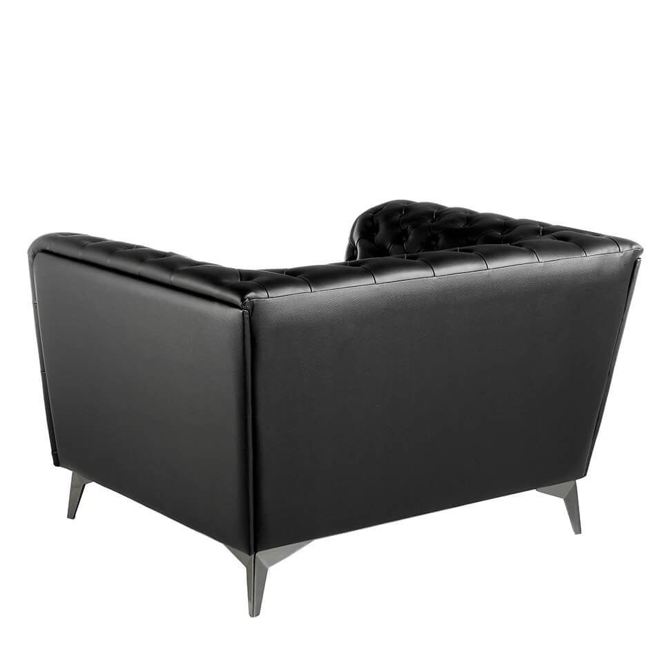 Кресло кожаное с металлическими ножками черное от Angel Cerda ANGEL CERDA FL1838-1P-VISON 00-3865510 Черный  - Вид №2