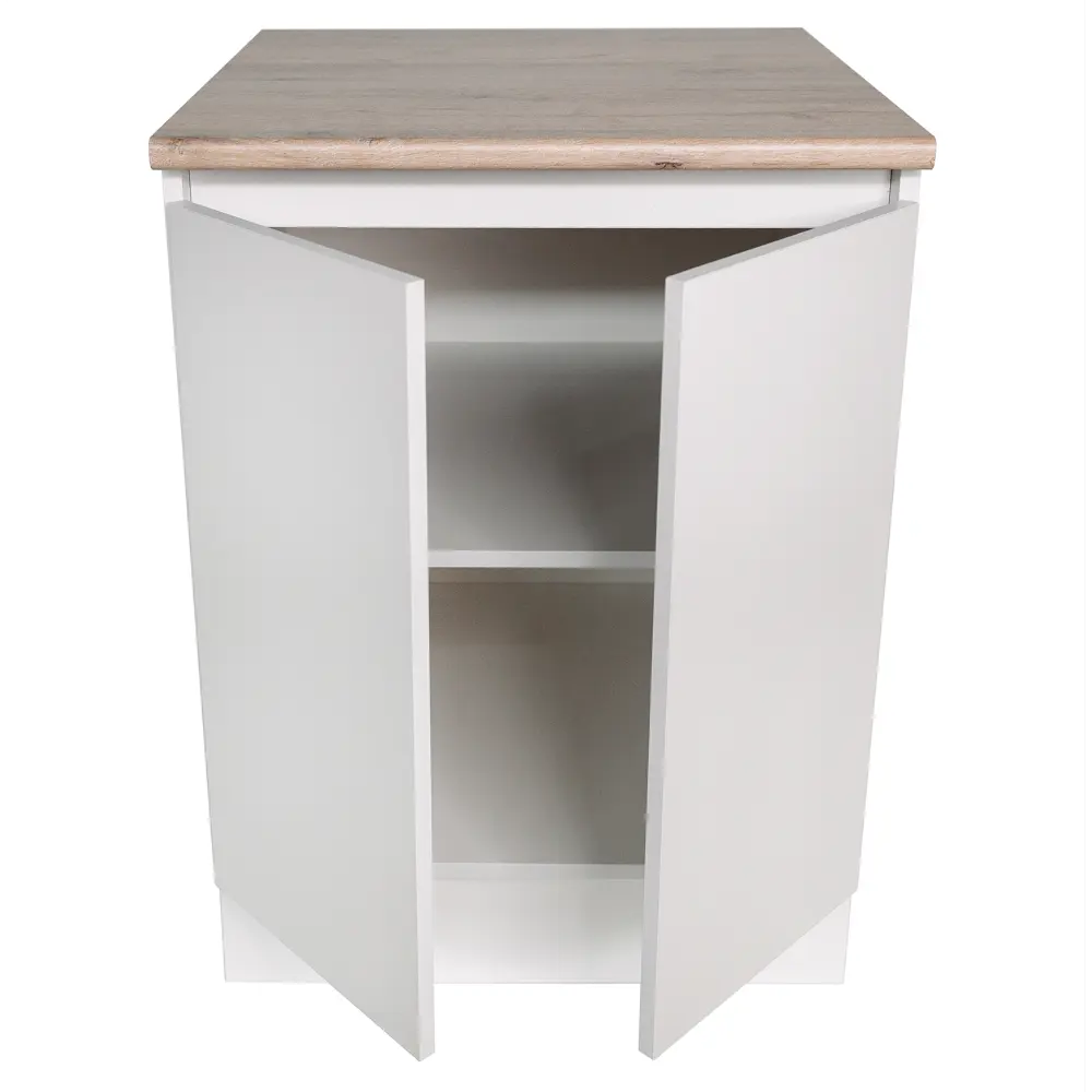 Кухонный шкаф напольный Миус 60x85x60 см ЛДСП цвет белый 89387888 STLM-2182176 Santreyd - Вид №2