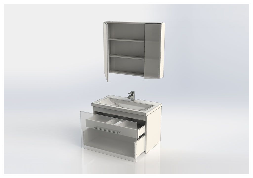 Мебель для ванной Aquanet Порто 80 белый 00196677 - Вид №4