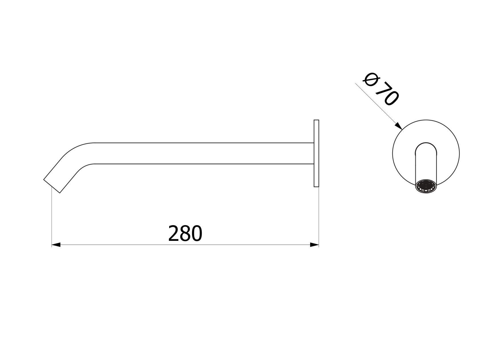 Стальной дозирующий носик для настенного умывальника IB торт ARCH-00090183 - Вид №1