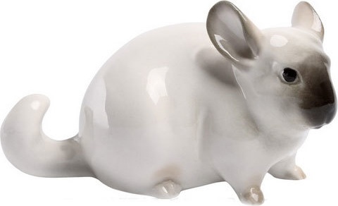 10540825 Императорский фарфоровый завод Скульптура "Шиншилла малая" Твёрдый фарфор 