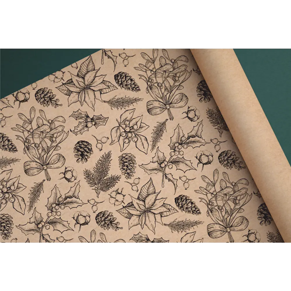 Упаковочная бумага «Листья» 70 см Симфония STLM-2161568 - Вид №1