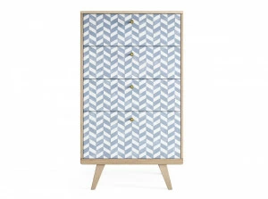 Комод высокий с рисунком "Принт 050" Thimon THE IDEA КОМОДЫ THIMON 209991 Бежевый;голубой