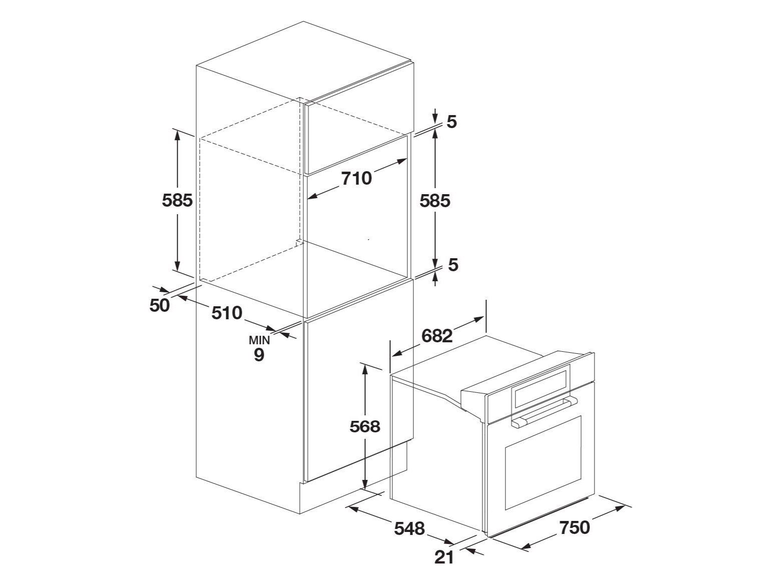 Многофункциональная электрическая духовка класса A+ Fulgor Milano Cluster Concept ARCH-00059428 - Вид №2