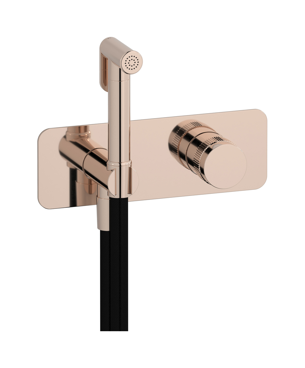 Комплект внешних частей для гигиенического душа с прогрессивным смесителем WE ARE IB rx706rs Rose Gold Reflex