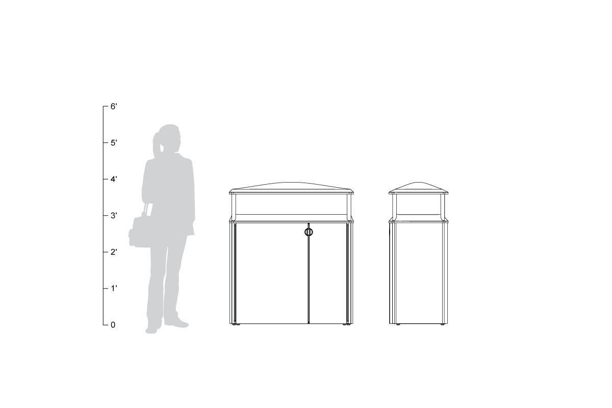 FSRT183 Транзитный мусор и контейнер для вторичной переработки  Forms-surfaces  - Вид №12