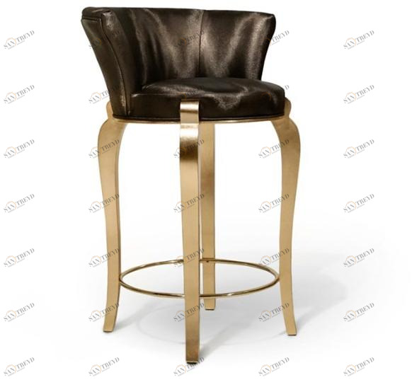 KOKET Высокий кожаный табурет с подставкой для ног Deliciosa sun-id-1484435