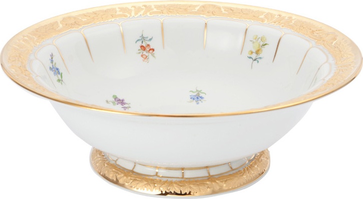 85297 Meissen Салатник круглый 27,5см "Форма - Икс" (россыпь цветов) Фарфор 