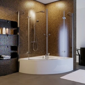 Шторка на ванну 100x100 GV-104R GUTEWETTER LUX PART