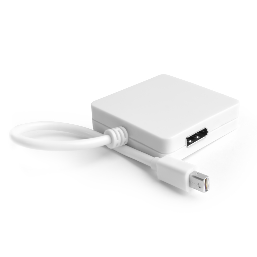 GCR-MDP2DHD адаптер-переходник apple mini displayport 20m > displayport 20f/hdmi 19f/dvi 25+4f, Greenconnect Santreyd  - Вид №2