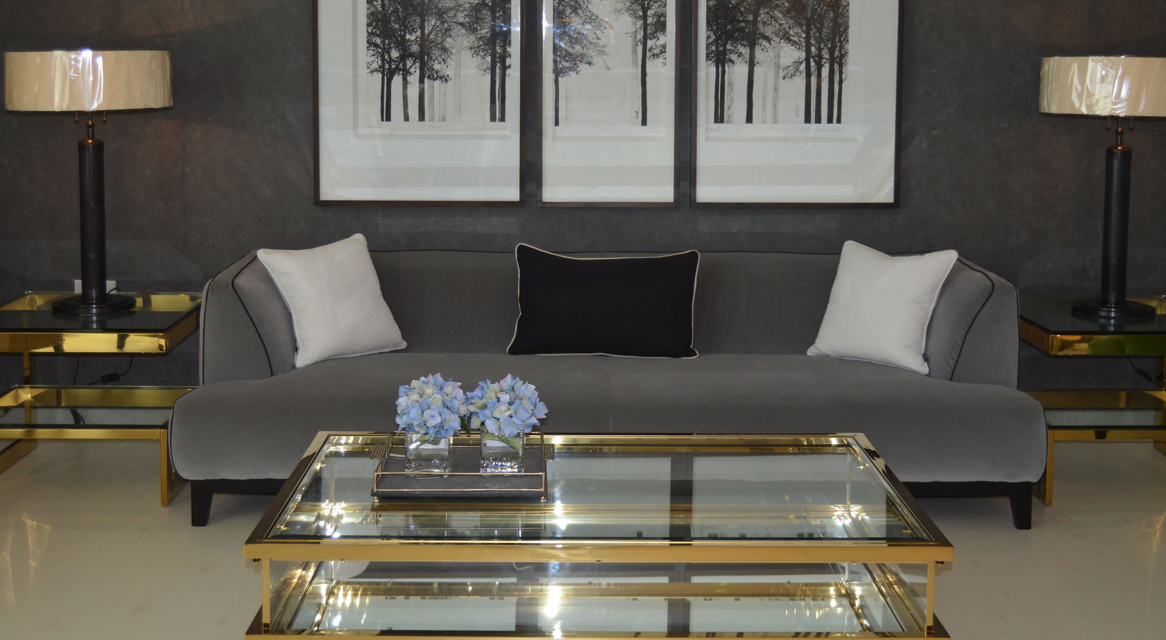 3-местный бархатный диван Borzalino Greg ARCH-00049879 - Вид №2