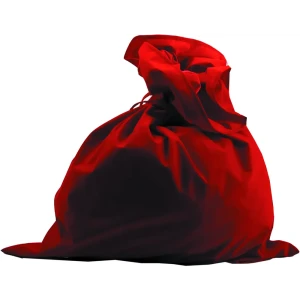 Мешок Деда Мороза сатин красный