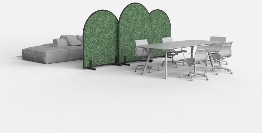 GREEN MOOD Звукопоглощающая офисная перегородка на колесах Design sun-id-1433653 - Вид №17