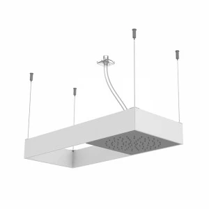 F2993B Верхний душ Moove c рамой в белом матовом цвете FIMA CARLO FRATTINI Wellness