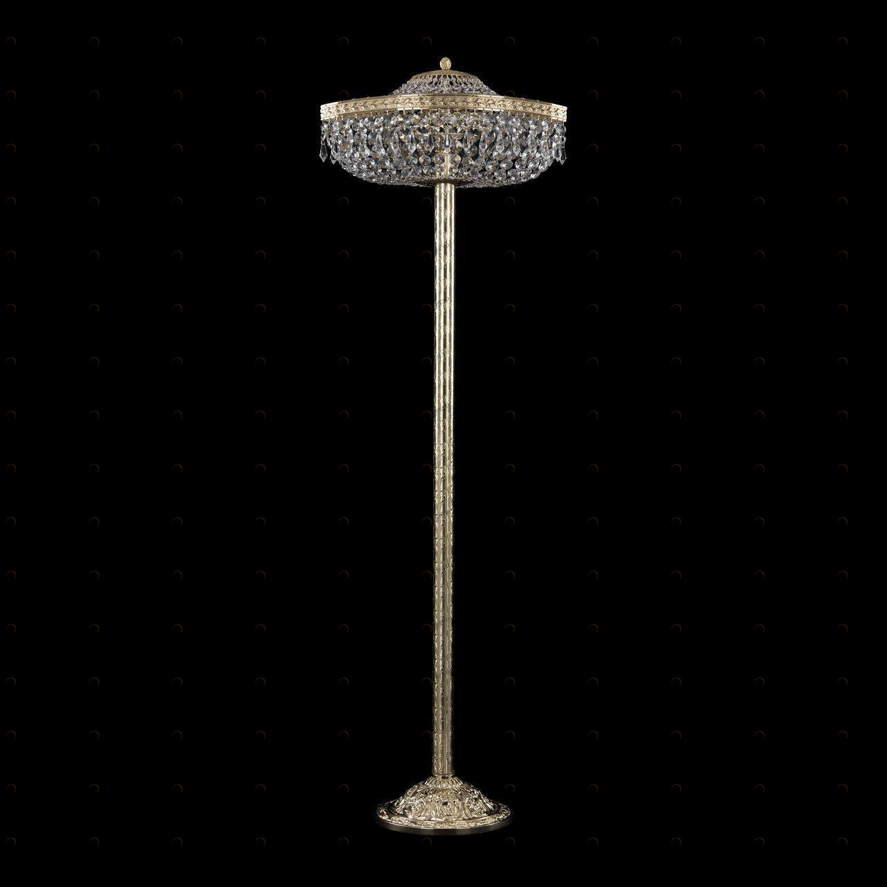 Торшер хрустальный на 4 лампы 135х45 см золотистый Bohemia Ivele 19013T6/45IV-138 G BOHEMIA IVELE ЭЛИТНЫЕ 00-3889502 Золото;прозрачный 