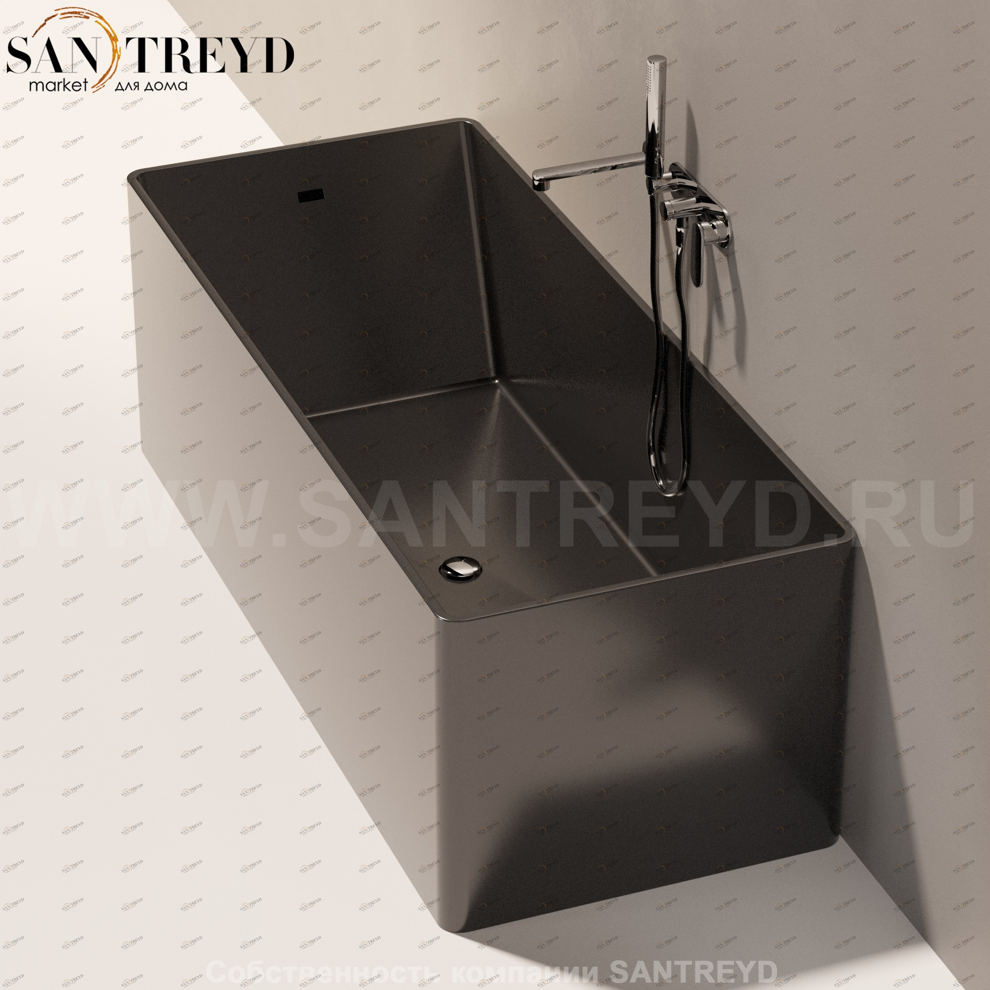 Flaminia WASH Ванна свободностоящая 170 см черная MW170.9017 Ceramica Flaminia MW1709017