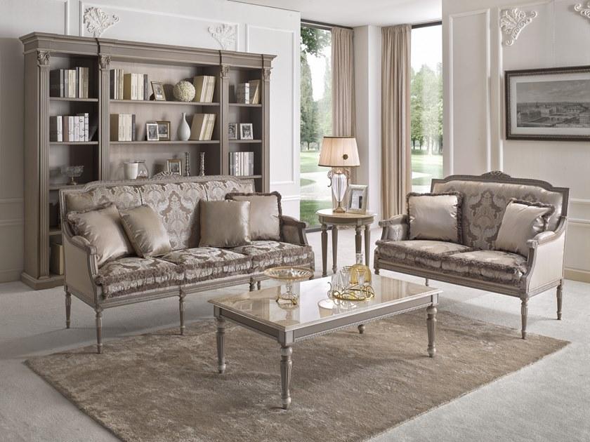 SCAPPINI & C Прямоугольный деревянный журнальный столик с мраморной столешницей Timeless 2734-m - Вид №1